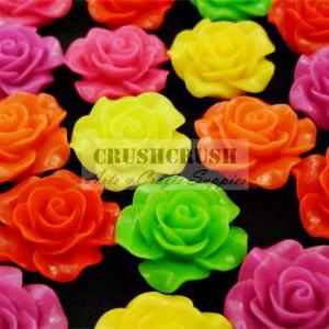 13pcs 20mm Hot Color Roses FLOWER B..