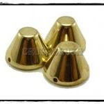  50pcs 10mm Acrylic Gold Cap Cone S..