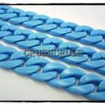  Blue CHUNKY Chain Plastic Link Nec..