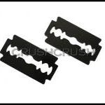 5pcs Black Razor Blade Acrylic Charms Pendants..