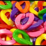  50pcs Acrylic Chunky Link Chains Mixed Colors Kitsch Party Funky X15