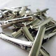  50pcs 45mm Silver plated Alligator hair clip with Teeth C3