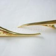  25pcs 55mm gold ALLIGATOR Hair clips with pad And TEETH C34