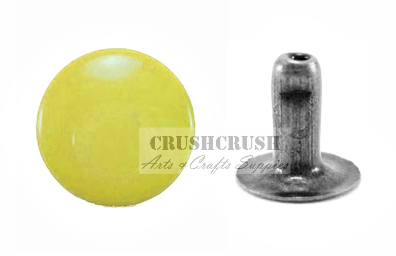40pcs 9mm Yellow Round Rivets Rapid Studs Nailheads Spikes RV2229