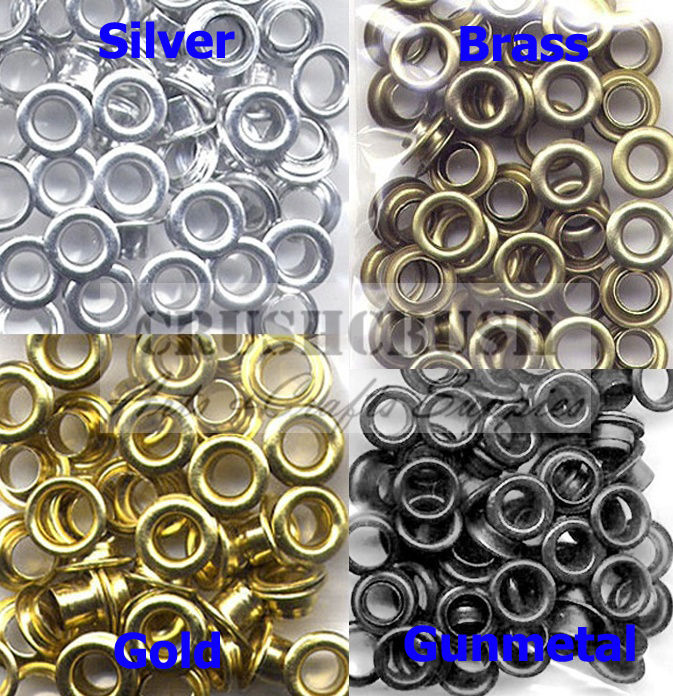 FREE SHIPPInG--50pcs 7/32' Hole Metal Eyelets Washer Grommet Scrapbooking Studs Gold--E081