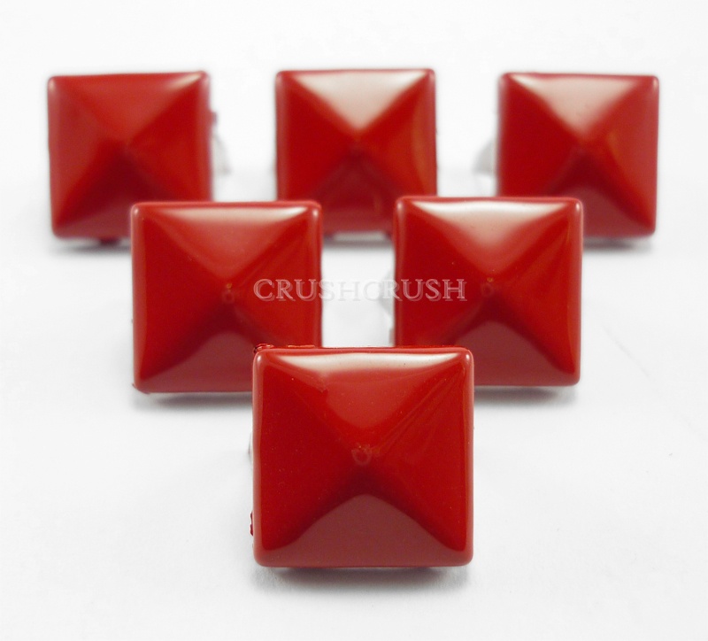  50x11mm RED Color PYRAMID Studs Punk Rock Biker Spikes spots S1211