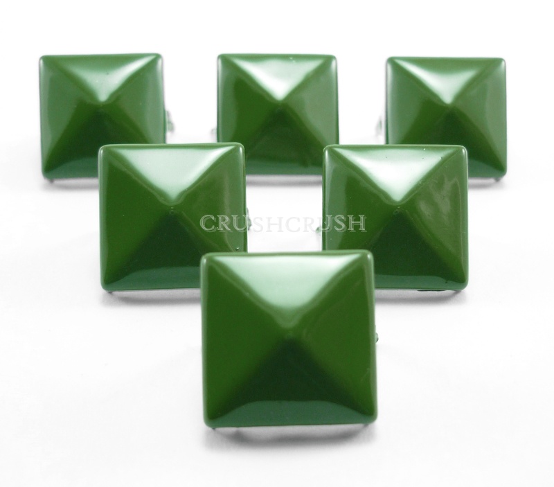  50x13mm Army Green COLOR PYRAMID Studs Spikes spots S3113