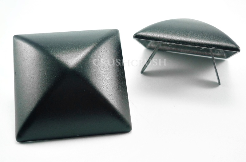 2x35mm Dark Black Pyramid Studs Bags PURSE SHOES Leather Craft S735