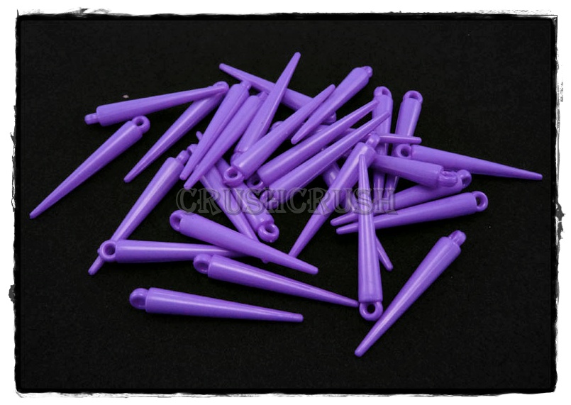 30pcs 1-5/16" (33mm) Purple Basketball Wives Spikes Charms Pendants Beads F463