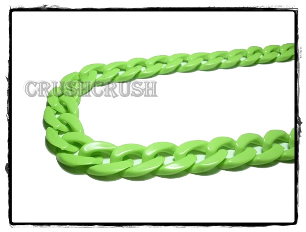  Green Apple CHUNKY CHAIN Plastic Link Necklace Craft Connector 30 inch A75