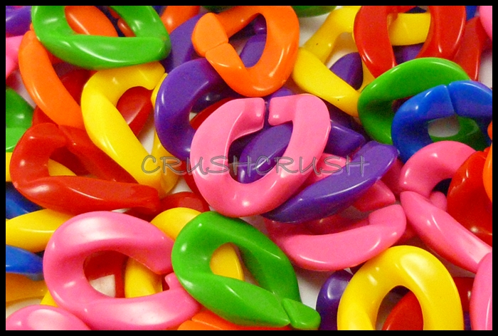  50pcs Acrylic Chunky Link Chains Mixed Colors Kitsch Party Funky X15