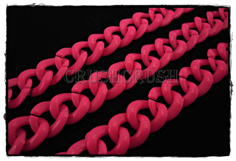  50pcs Baby Acrylic CHUNKY Link Chain Hot Pink Colors X78