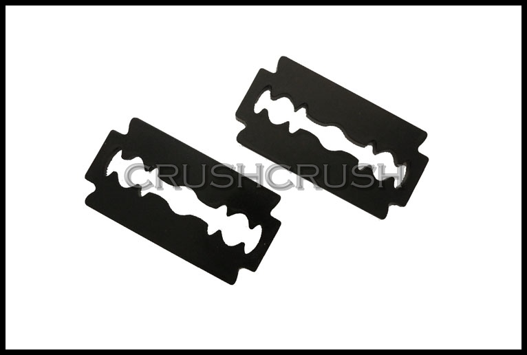 5pcs Black Razor Blade Acrylic Charms Pendants Gothic Punk Emo Pnd-388