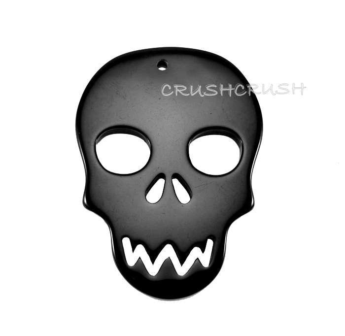  5pcs Black Resin Skull Head Charms Pendants Craft X26