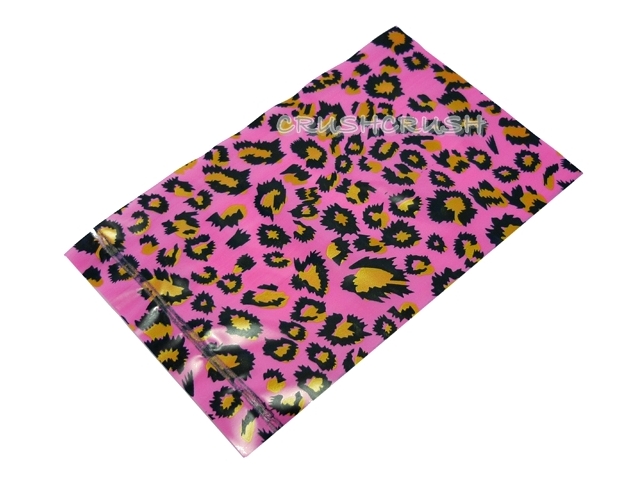  FREE SHIPPING -- 50pcs Pink Leopard Animal PrintPlastic Bags for Gifts Cute G23