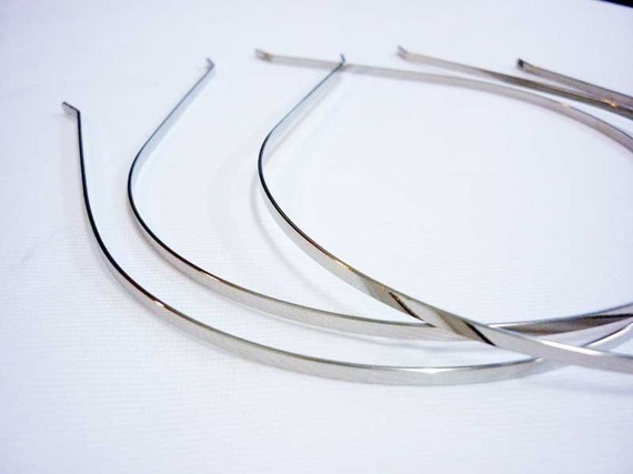  12pcs 3mm Silver Metal headbands Wholesale lot H1
