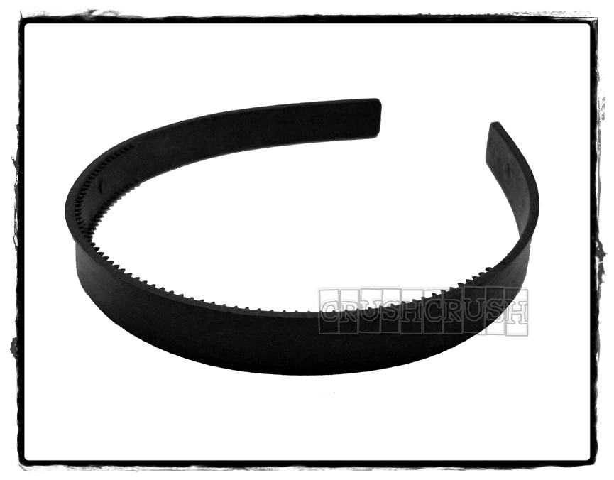  12pcs 10mm Black Plastic headbands with teeth Wholesale lot H17