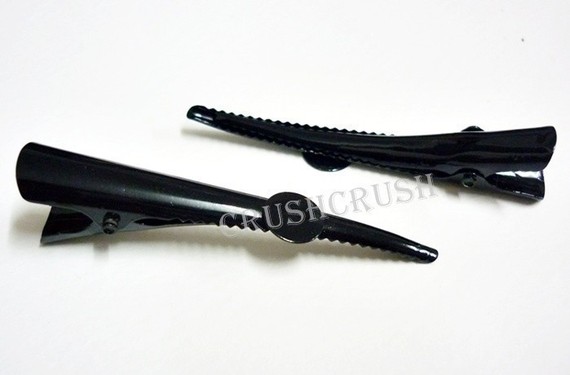 25PCS Iron Black Hair Alligator Clip Hair Barrettes for Hair Accessory Making