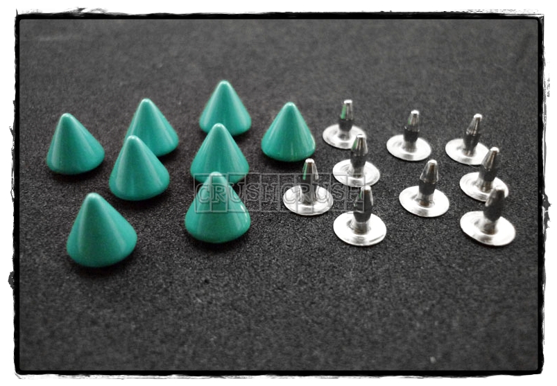  15pcs 8mm Blue Cone SPIKES RIVETS Studs Dog Collar Leather Craft RV895