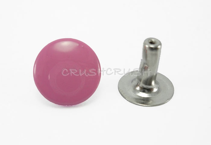  100pcs 15/64" (6mm) Pink Color Rivets Round Single Cap Jean Buttons RV276