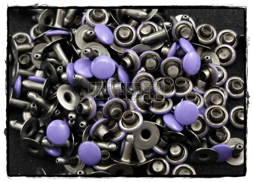  100Set 6mm Purple Round Rivets Leather RV296
