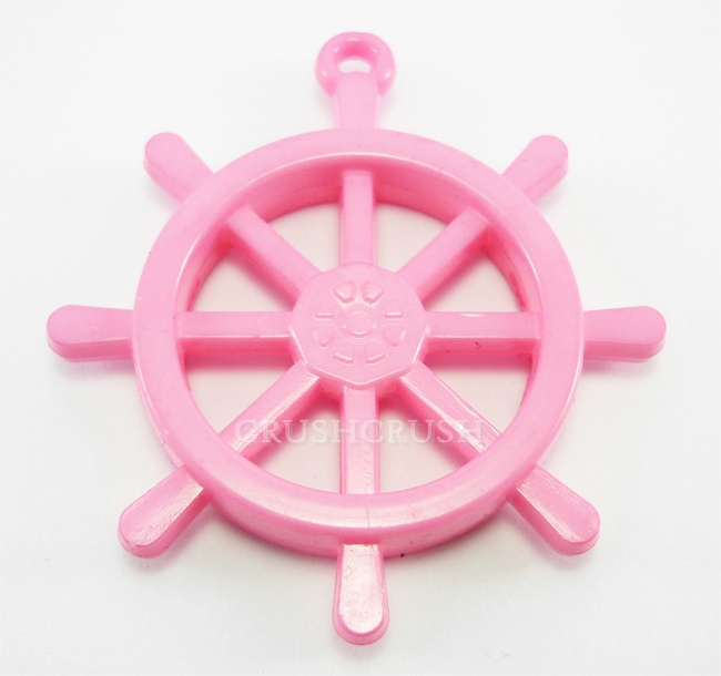  15pcs 25mm Pink Anchors Helms Nautical Acrylic CHARMS X25