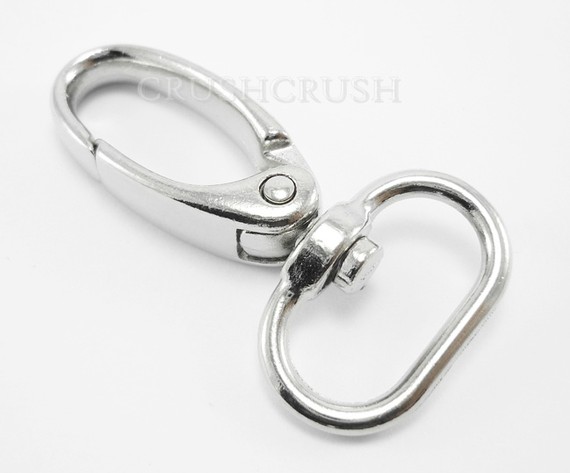 4pcs Silver Trigger Snap Hooks: For Keychains and Craft Making Lobster Swivel Clasps HO1031