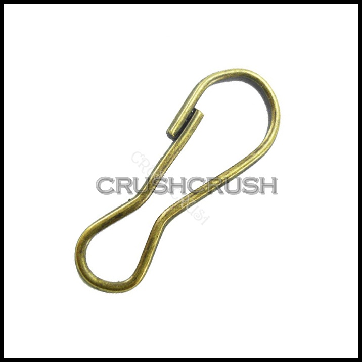  50pcs Brass LANYARD Snap Spring Hooks: Sprung Hooks. Purse / Keychain / Lobster Non Swivel Clasps H023
