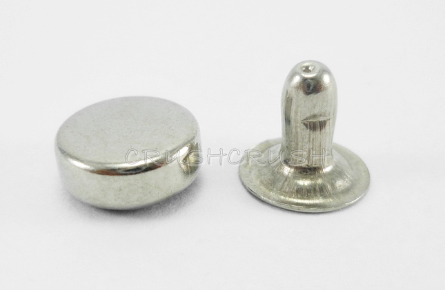 50x6mm Silver Flat Round Rivets Rapid Studs Leather Diy Rv016 on Luulla